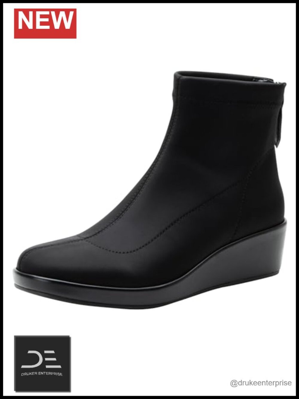 Womens Harmoni Stretch Wedge Bootie Shoes Comfort Arch Support Slip Resistant